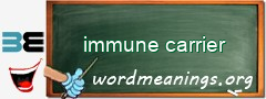 WordMeaning blackboard for immune carrier